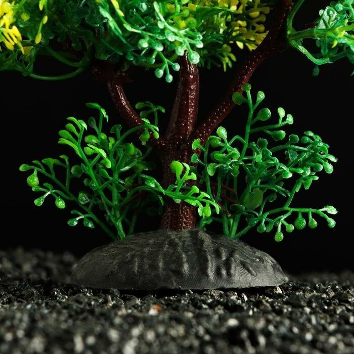 Искусственное аквариумное растение Бонсай Кипарисовик зеленый, 15 см - фотография № 4