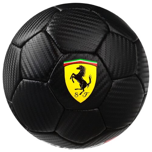 фото Мяч футбольный ferrari, размер 2, pu, цвет чёрный сима-ленд