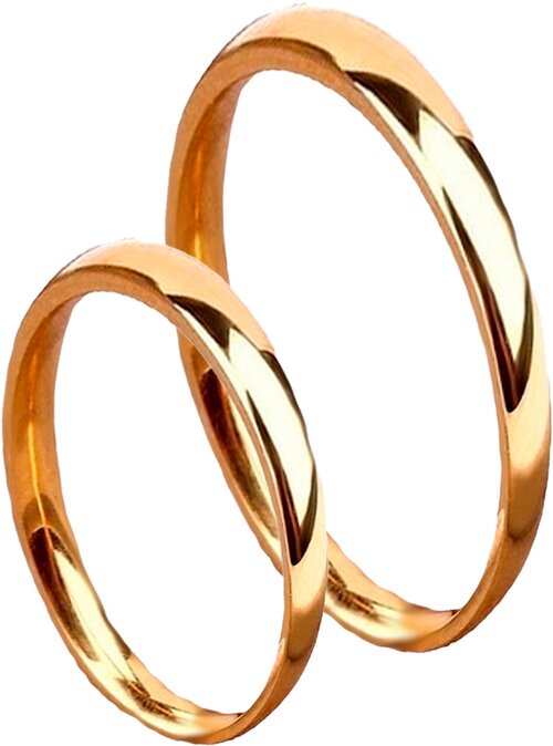 Кольцо обручальное, размер 21, золотой