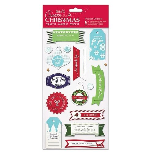 Набор наклеек декоративных Handmade Create Christmas, 1 набор