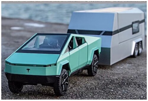 Коллекционная масштабная модель Tesla Cubertruck CuberLandr (Автодом) 1:32 (металл, свет, звук)