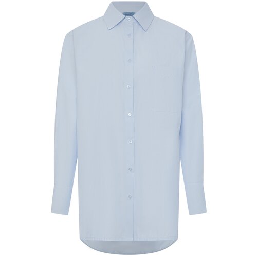 фото Рубашка голубая женская классическая passy