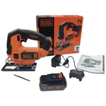 Лобзик аккумуляторный Black+Decker BDCJS18E1 (18 В, 2,5 а/ч) - изображение