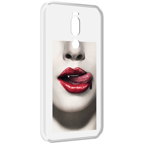 Чехол MyPads губы-вампирши для Meizu X8 задняя-панель-накладка-бампер чехол mypads губы вампирши для meizu m3 note задняя панель накладка бампер
