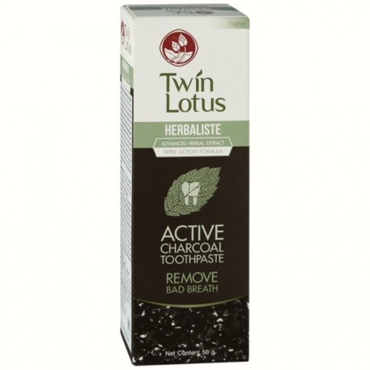 TWIN LOTUS Паста зубная с углем / Herbaliste Active Charcoal Toothpaste 100 гр - фото №6