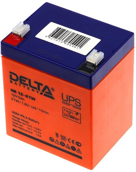 HR 12-21 W Delta Аккумуляторная батарея (HR 12-21 W) Delta Battery - фото №9