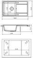 Накладная кухонная мойка FLORENTINA Липси-860, 51х86см, кварцевый композит