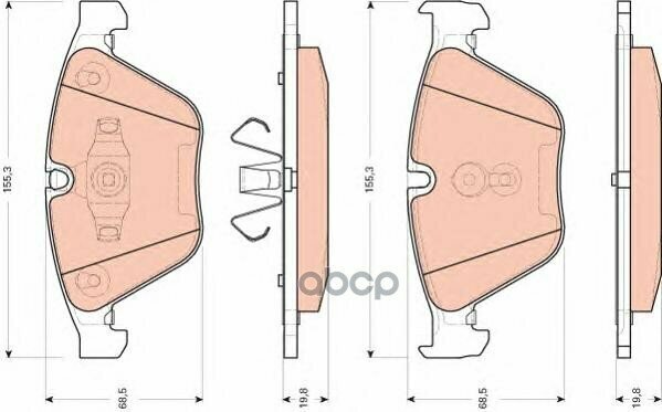 Колодки Тормозные Перед Bmw 1/3/X1 TRW арт. GDB1729