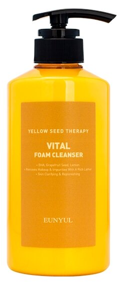 Eunyul пенка для сияния кожи Yellow Seed Therapy Vital Foam Cleanser, 500 мл, 575 г