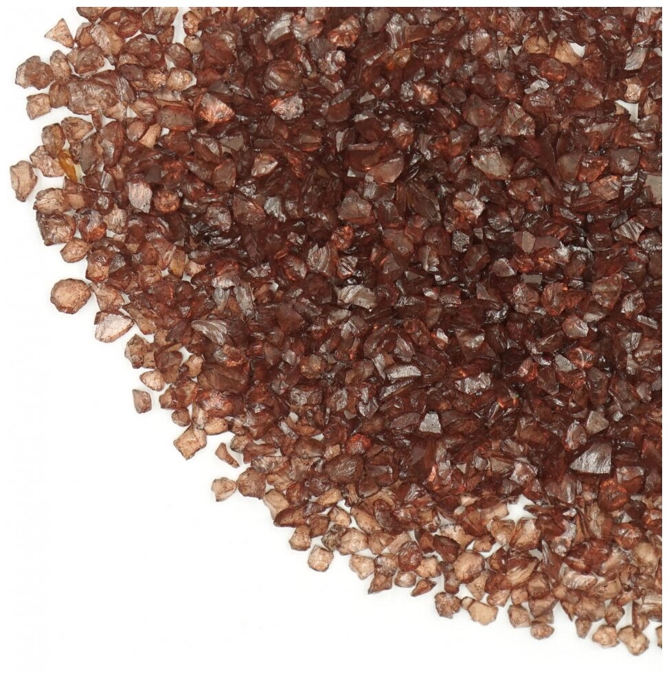 фото Стеклянная крошка коричневая, 100г