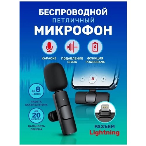 Беспроводной петличный микрофонов SING BRIGHTER с шумоподавлением для телефона, планшета, ноутбука, камеры / штекер Type-C