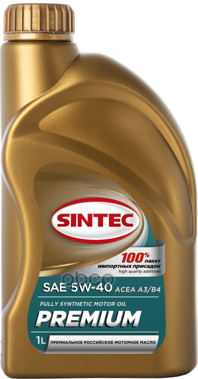 SINTEC Масло Моторное 5W40 Sintec 1Л Синтетика Premium A3/B4