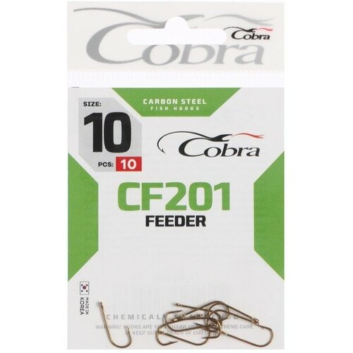 фото Крючки cobra feeder, серия cf201, № 10 10 шт.