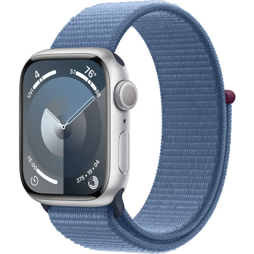 умные часы apple watch series 9 41 мм aluminium case gps silver winter blue sport loop Умные часы Apple Watch Series 9 45 мм Aluminium Case GPS, Silver/Winter Blue Sport Loop