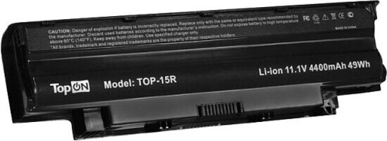 Аккумулятор TopON для ноутбуков Topon Dell Inspiron 15R, 17R, M501, N3010, Vostro 3450 Series. 11.1V 4400mAh 49Wh. PN: J1KND, 07XFJJ.