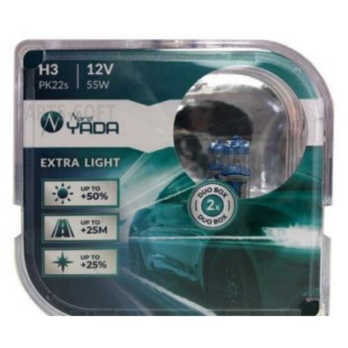 Лампа H3 - 55w (Pk22s) Extra Light +50 % 12v Nord Yada 907363 А (6-11)-С10-У8-Я4-Ся3 NORD YADA арт. 907363