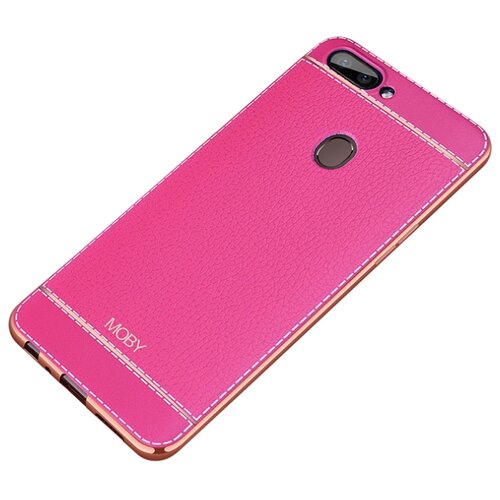 фото Чехол mypads для iphone 7 plus из качественного износостойкого силикона с декоративным дизайном под кожу с тиснением розовый