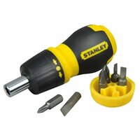 Отвёртка со сменными битами STANLEY 0-66-358, 7 предм., черный/желтый