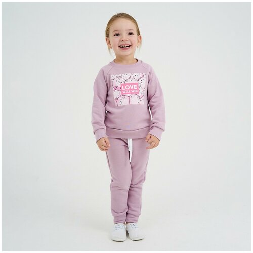 фото Брюки детские kaftan "dream" р.34 (122-128), лиловый