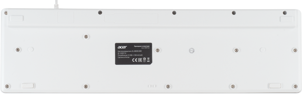 Клавиатура Acer OKW123 белый USB (ZL. KBDEE.00D)
