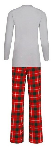 Пижама новогодняя мужская KAFTAN "Santa", цвет красный/серый, размер 48 - фотография № 10