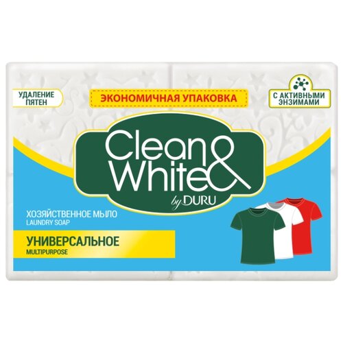 фото Хозяйственное мыло DURU Сlean & White универсальное 0.5 кг