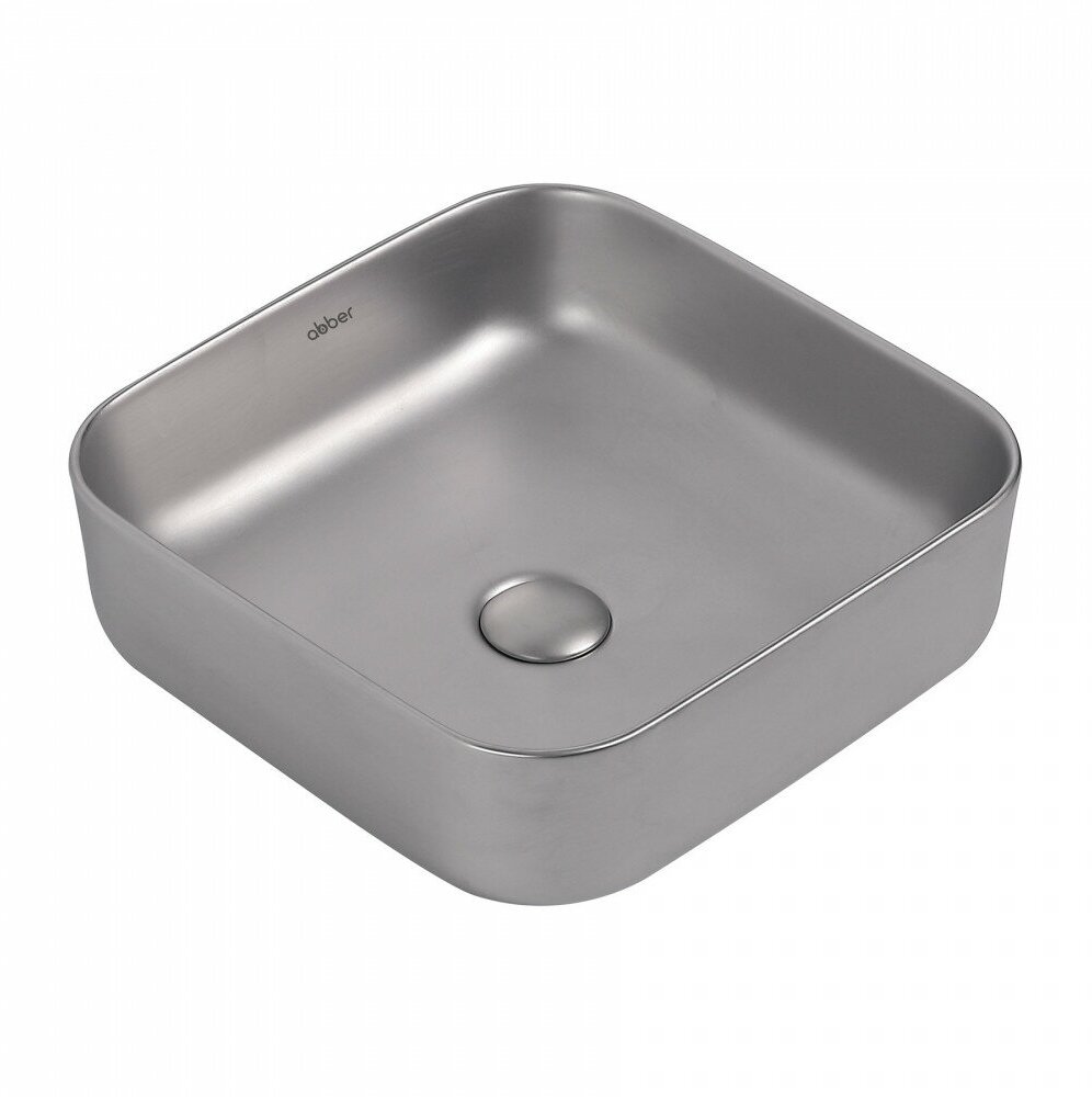 фото Накладная раковина Abber Rechteck серебро матовое AC2211MS