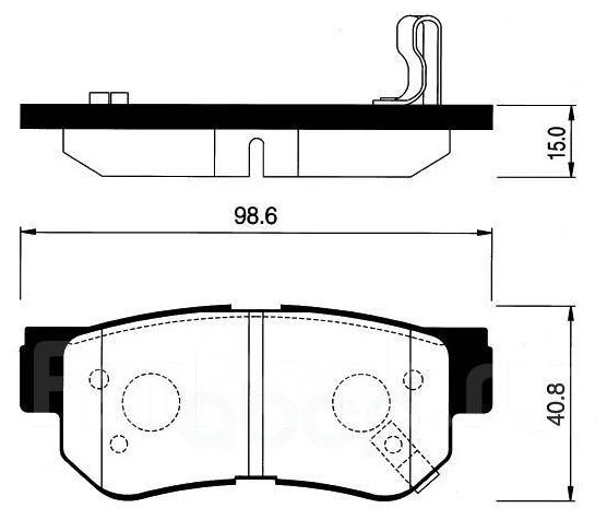 Дисковые тормозные колодки задние SANGSIN BRAKE SP1117 (4 шт.)