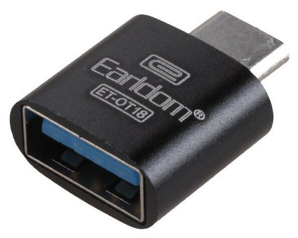Адаптер переходник OTG с USB 3.0 на Type-C USB черный Earldom ET-OT18