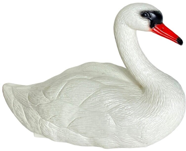 Фигура садовая пластиковая Лебедь белый 38*17*28 см / декоративная фигурка для пруда и сада / водоплавающая - фотография № 2