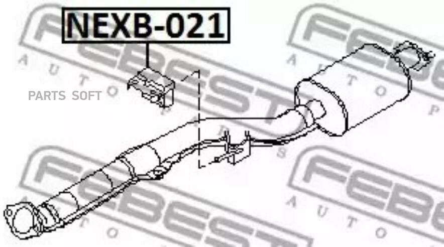 FEBEST NEXB021 Кронштейн крепления глушителя