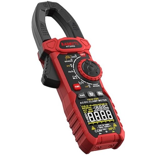 kaiweets ht208d ac dc digital clamp meter multimeter pinza amperimetrica true rms high precision capacitance ncv ohm hz tester Профессиональные токовые цифровые клещи KAIWEETS HT208D True RMS до 1000 А. 20 функций.