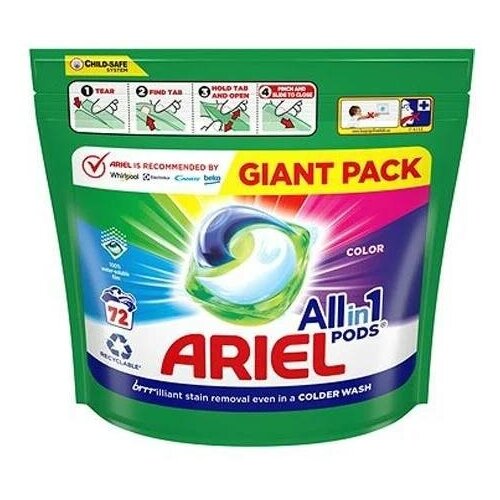 Капсулы для стирки ARIEL Pods All in 1 Color, 72 шт.