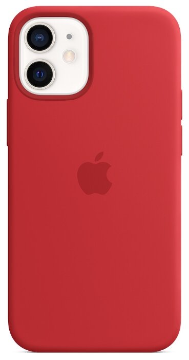 Чехол Apple MagSafe силиконовый для iPhone 12 mini, красный