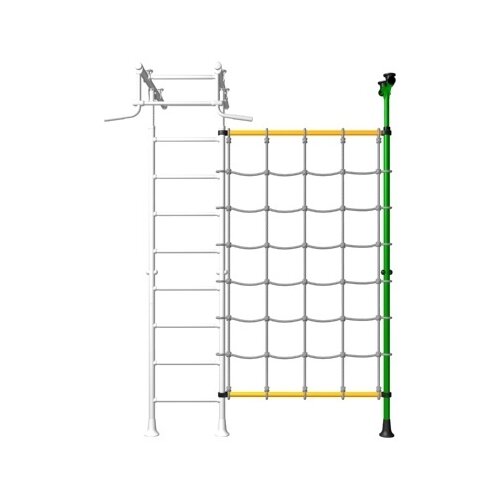 Стойка распорная Romana с канатным лазом, зеленый-желтый (ДСКМ-1-8.02-45) шведские стенки romana комплект с канатным лазом пристенный dop7