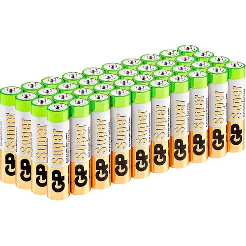 Батарейка GP Super 15A-B40, типоразмер АА, 40 шт gpbi батарейка gp super alkaline 15a ivi 2cr10 типоразмер аа 10 шт