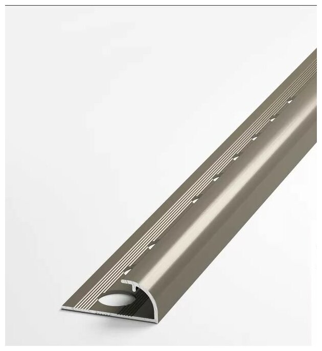 Алюминиевый профиль полукруглый бронзовый матовый 12 мм, длина 2.7 м