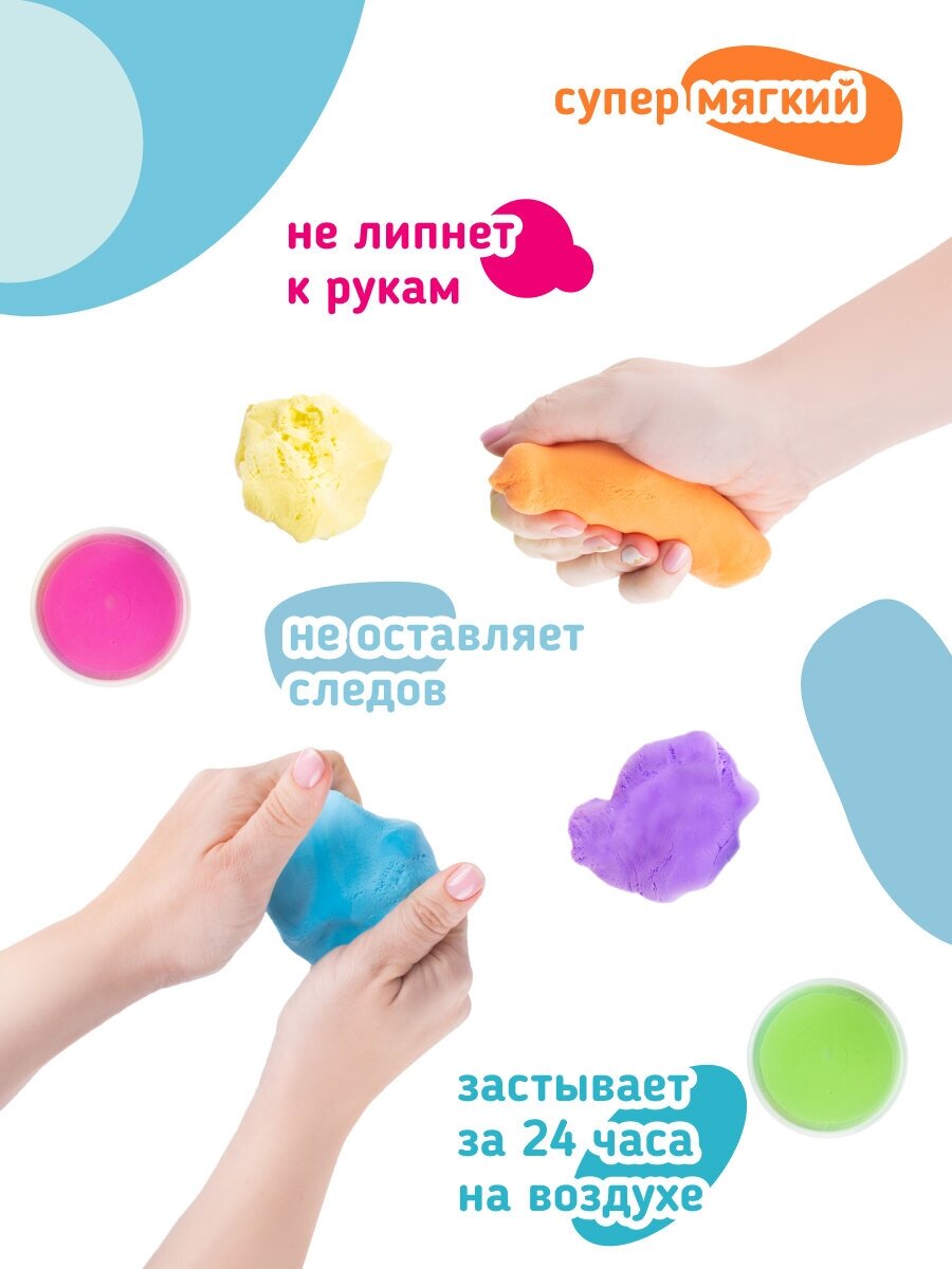 Масса для лепки Genio Kids 18 цветов, пластиковая коробка (TA1724) 18 цв.