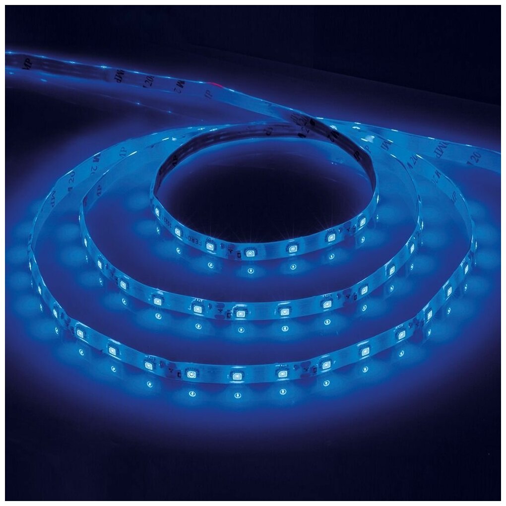 Лента светодиодная LEDх60/м 5м 4.8w/m 12в синий