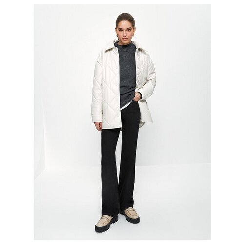 Куртка  Zarina демисезонная, средней длины, однобортная, размер XL (RU 50), белый