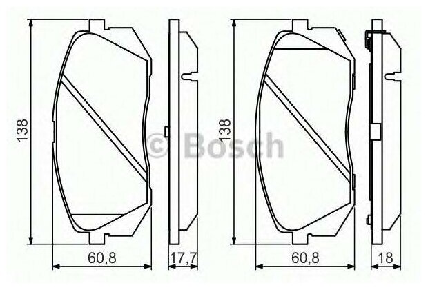 BOSCH колодки тормозные дисковые 0986494559