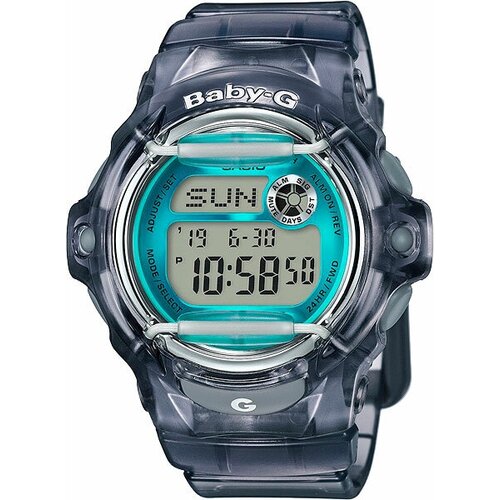 фото Наручные часы casio женские наручные часы casio bg-169r-8b, голубой, серый