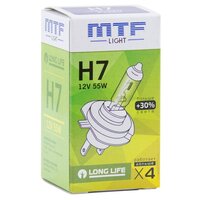 Галогеновые лампы MTF light LONG LIFE x4 +30% H7 12V (2 лампы)