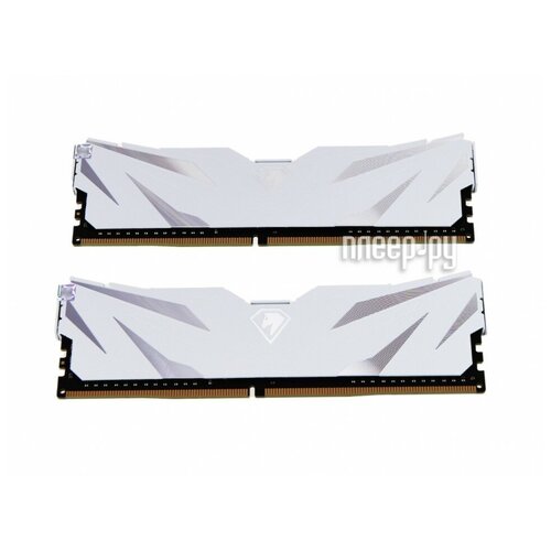 Модуль памяти DDR 4 DIMM 16Gb (8Gbx2) PC28800, 3600Mhz, Netac Shadow II NTSWD4P36DP-16W C18 White, с радиатором модуль памяти ddr 4 dimm 16gb 8gbx2 pc25600 3200mhz netac shadow ii ntswd4p32dp 16w c16 white с радиатором