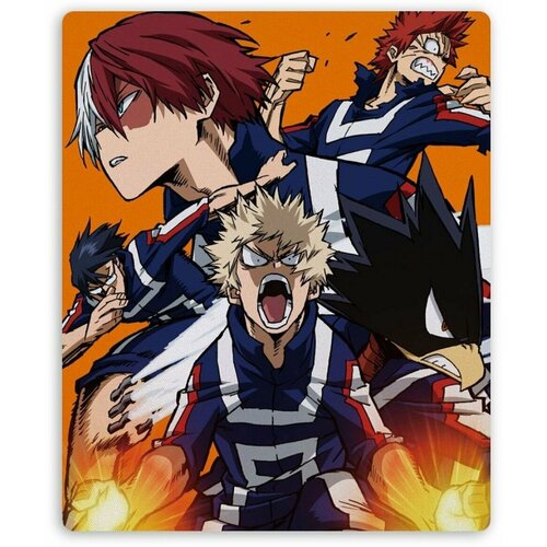 Коврик для мышки прямоугольный Boku no Hero Academia - Bakugou, Tomoyami, Todoroki, Tenya Iida и Kirishima anime hoodies sweatshirts boku no hero academia cosplay costumes bakugou todoroki shoto spring autumn coat