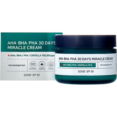 SOME BY MI AHA·BHA·PHA 30 DAYS MIRACLE CREAM Крем для лица с кислотами 60г крем для лица dermoskin крем для проблемной кожи лица be bright aha bha cream