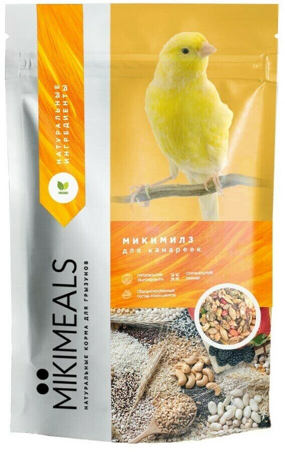 Mikimeals Корм для канареек пакет, 800 гр