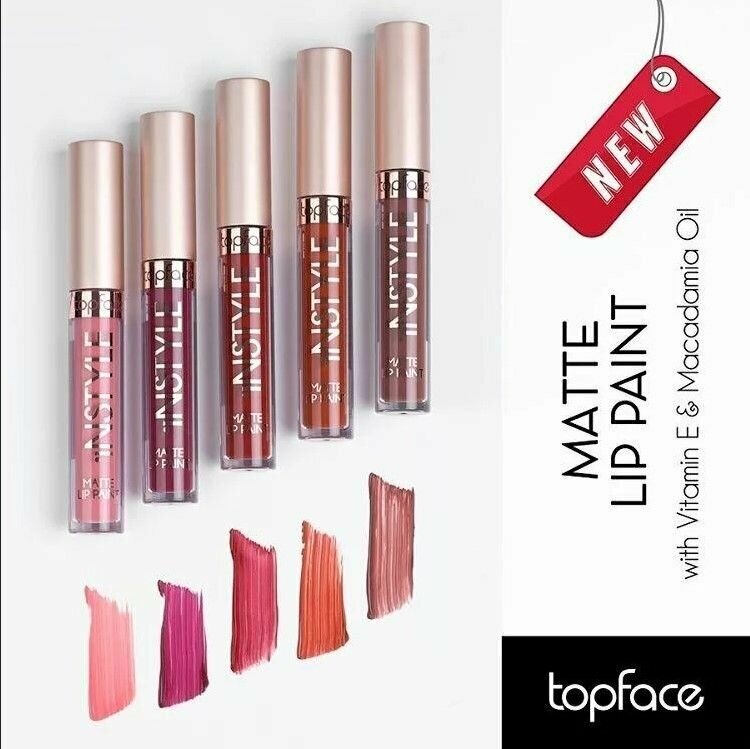 Topface Помада жидкая матовая Instyle "Extreme mat Lip paint" PT206 тон 002 персиковый крем