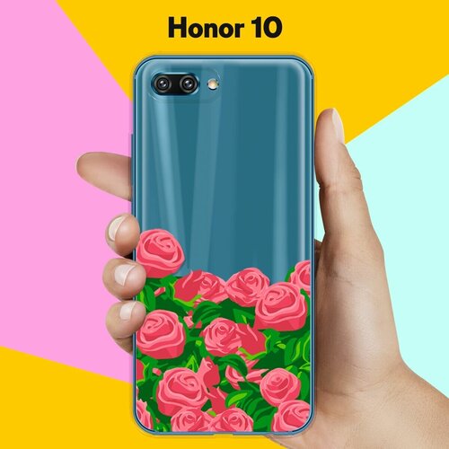 Силиконовый чехол Розы на Honor 10 силиконовый чехол розы на honor 10 lite