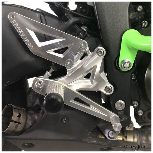 Комплект подножек для станта STUNT KAWASAKI ZX-6R `09-`18; ZX-6R 636 `13-`18 CRAZY IRON